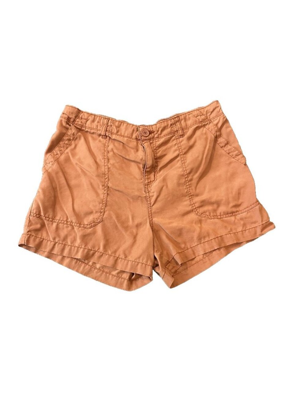 Social Standard by Sanctuary 100% Lyocell Womens Shorts L Orange Terracotta Soft
